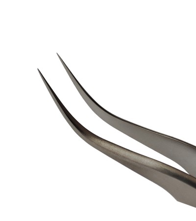 Bergeon 7026-7 antimagnetic watchmaker tweezer with curved points 120 mm
