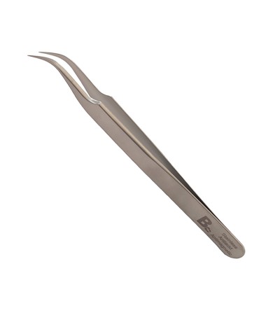 Bergeon 7026-7 antimagnetic watchmaker tweezer with curved points 120 mm