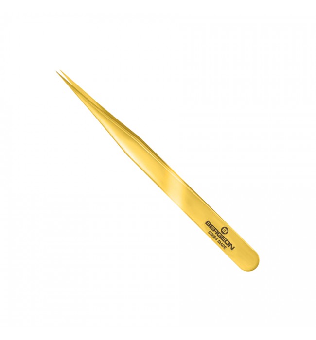 Bergeon 7029-1AM-GF gold flash brass tweezers