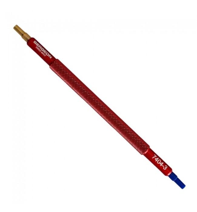 Bergeon 7404-3 hand setting tool with 2 tips Ø 1.00-2.75 mm