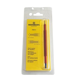 Bergeon 7404-3 hand setting tool with 2 tips Ø 1.00-2.75 mm