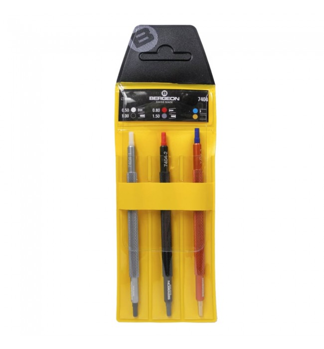 Bergeon 7404 assortment of 3 watch hands setting tool