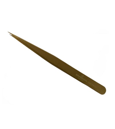 Bergeon 7422-PM-S5 tweezers type S5, thin, brass, 100 % nonmagnetic
