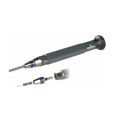 Bergeon 7902 precision screwdrivers with 5 quick adapters