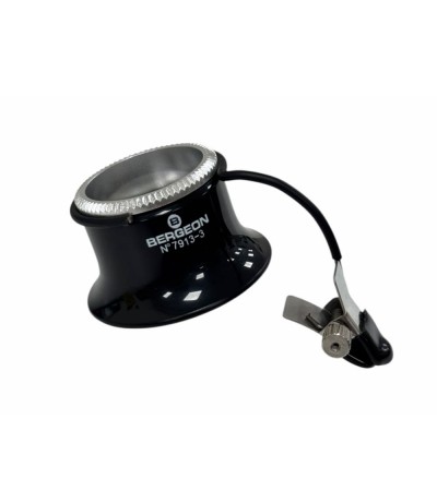 Bergeon 7913-3 eyeglass watchmaker loupe with clip 3.3x
