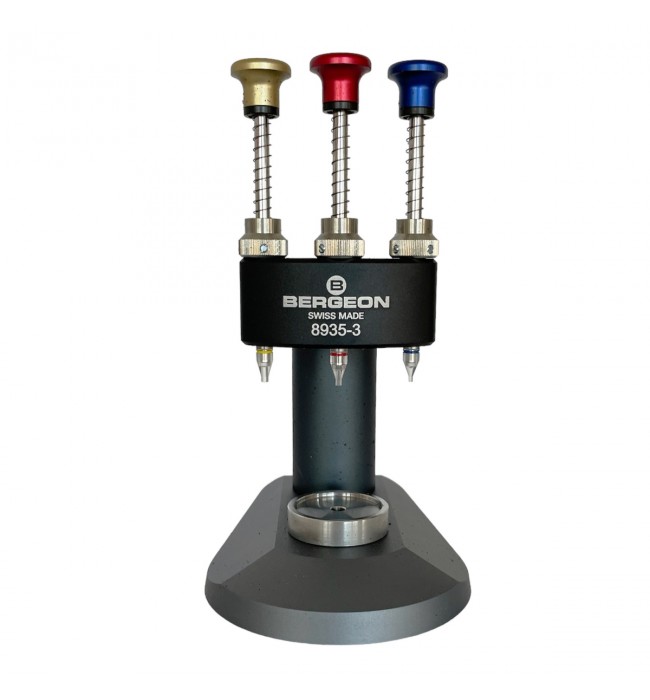 Bergeon 8935-3 watch hand fitting tool with 3 runners