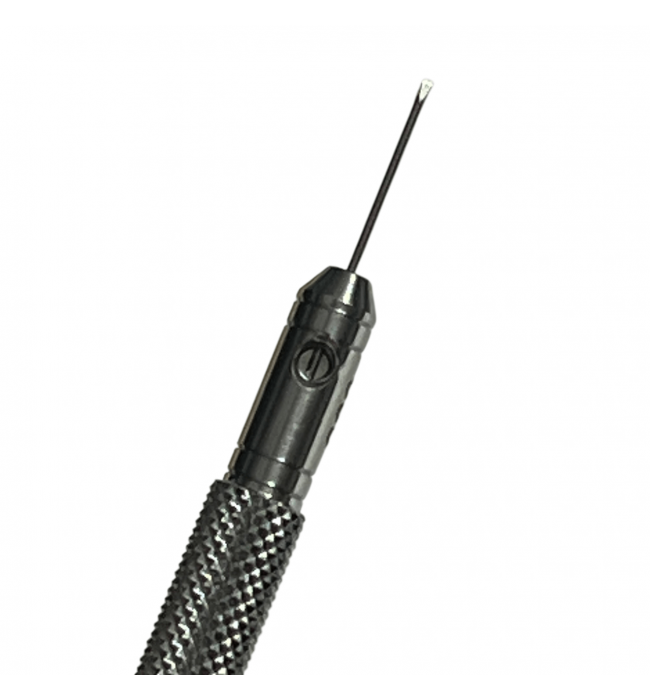 Bergeon 30080-01 Watchmaker Screwdriver 0.50mm Chromium-Plated Swiss Precision Tool (Orange)