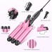 BESTOPE Hair Curling Iron with 3 Barrels - Pink