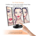 Cosmetic Makeup Mirror, LED Lights, Black - Bestope