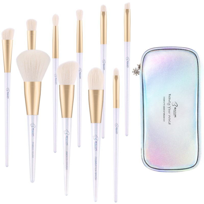 Makeup Brushes with Shiny Case Mermaid BESTOPE 10 Pcs Makeup Brushes with Shiny Case Mermaid BESTOPE 10 Pcs