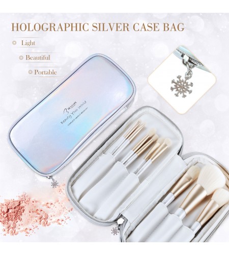 Makeup Brushes with Shiny Case Merm ...