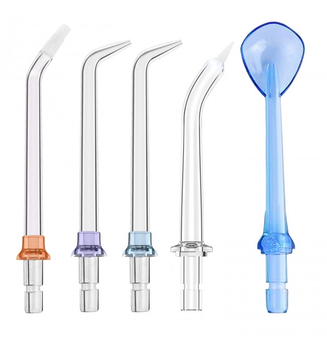 Water Flosser Piks Set Replacement Tips for BESTOPE 300ML Water Flosser (5 pcs)