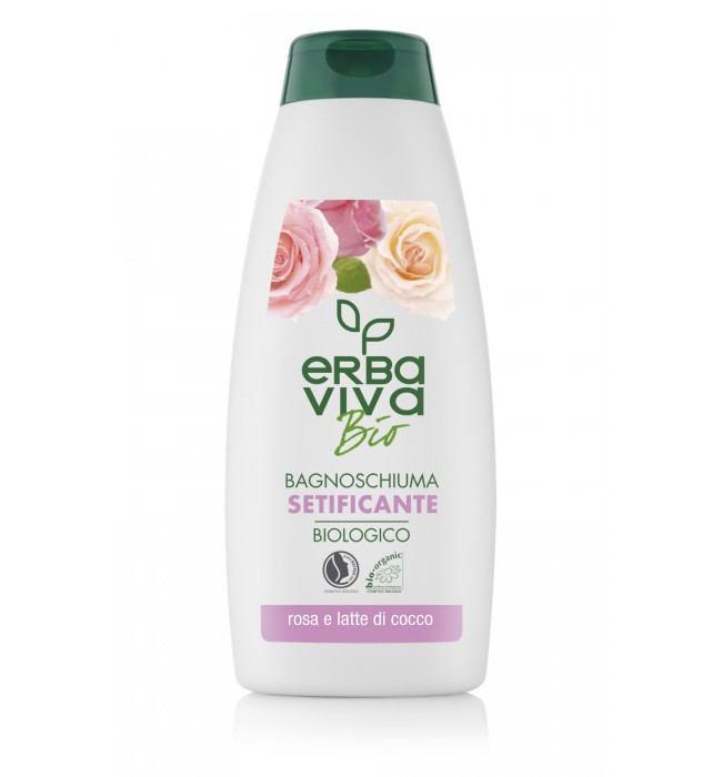 Hydrating Shower Gel with Rose and Coconut Milk Erba Viva Bio 500 ml