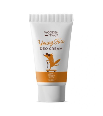 Bio Organic Cream Deodorant, Young Fox, 40 ml, Wooden Spoon