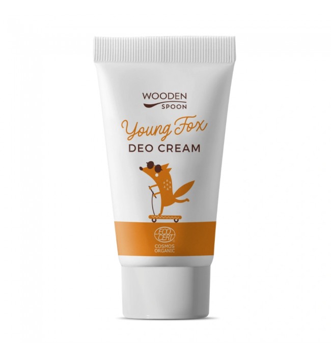 Bio Organic Cream Deodorant, Young Fox, 40 ml, Wooden Spoon