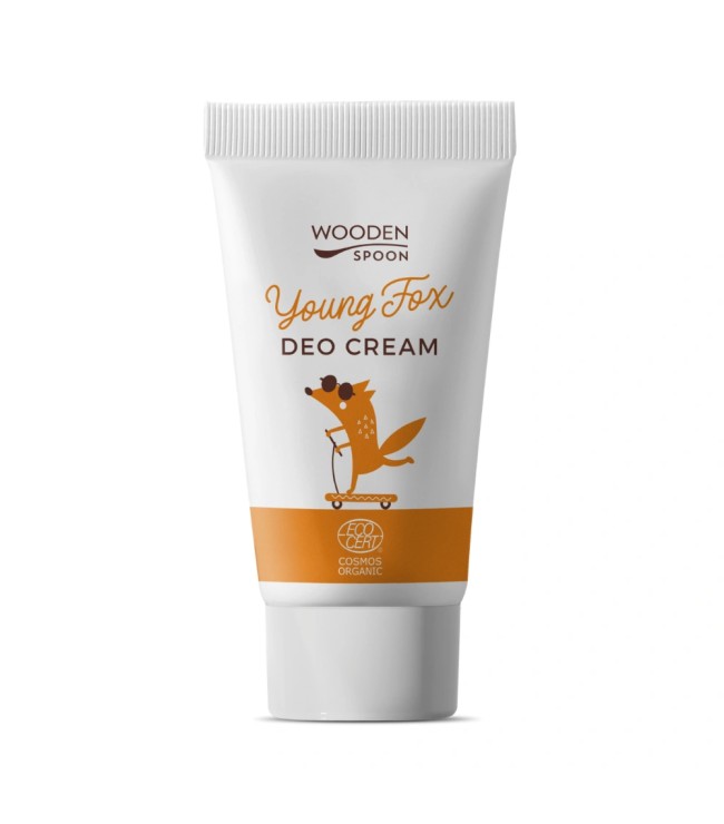 Bio Organic Cream Deodorant, Young Fox, 40 ml, Wooden Spoon