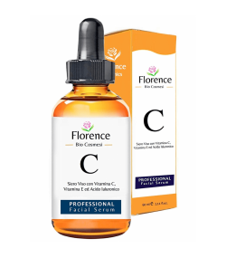Organic Vitamin C Serum & Hyaluronic Acid for Face, Neck and Eye contour 60 ml. Florence Organics