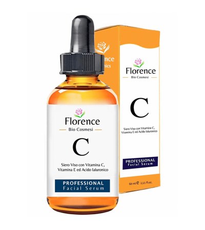 Organic Vitamin C Serum & Hyaluronic Acid for Face, Neck and Eye contour 60 ml. Florence Organics