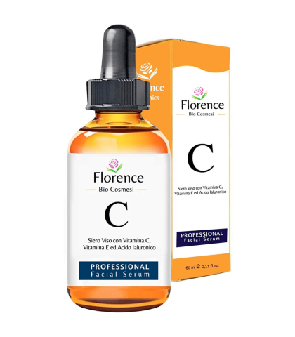 Organic Vitamin C Serum & Hyaluronic Acid for Face, Neck and Eye contour 60 ml. Florence Organics
