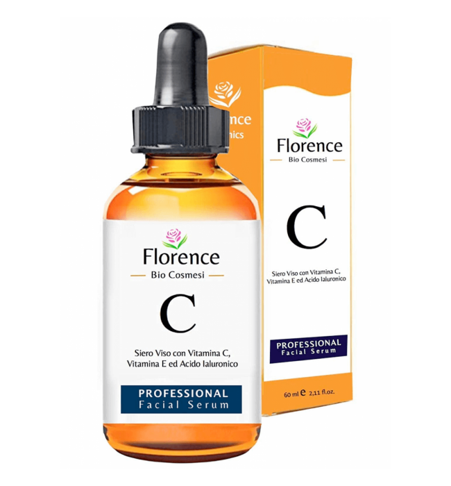 Organic Vitamin C Serum & Hyaluronic Acid for Face, Neck and Eye contour 60 ml. Florence Organics