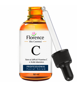 Organic Vitamin C Serum & Hyaluronic Acid for Face, Neck and Eye contour 60 ml. Florence Organics