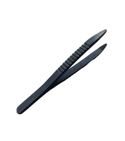 Black plastic tweezers for quartz electronic components 125 mm