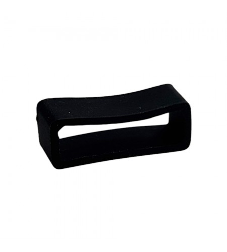 Black silicone keeper for watch str ...
