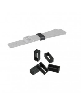 Black silicone keeper for watch str ...