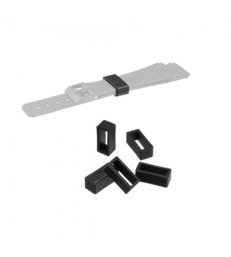 Black silicone keeper for watch str ...
