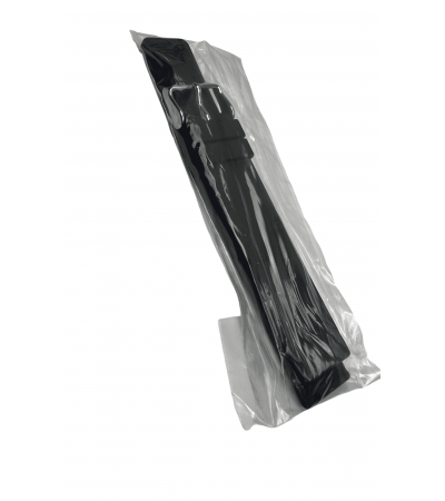 Boley Extra Long Black Silicone Watch Strap 20 mm