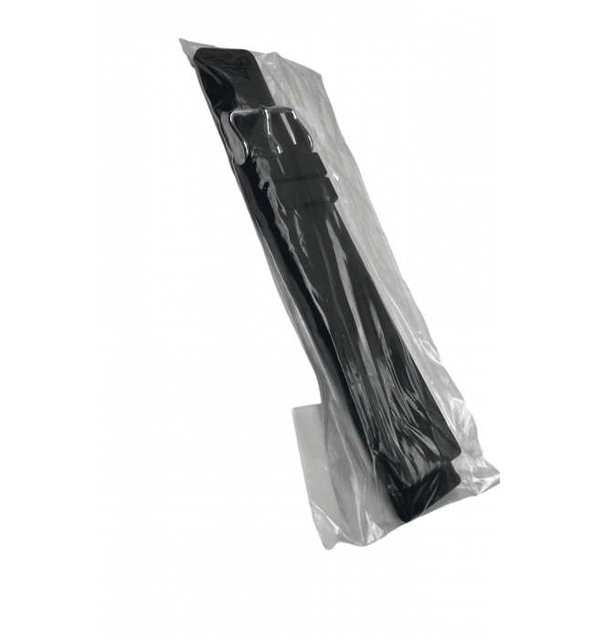 Boley Extra Long Black Silicone Watch Strap 20 mm