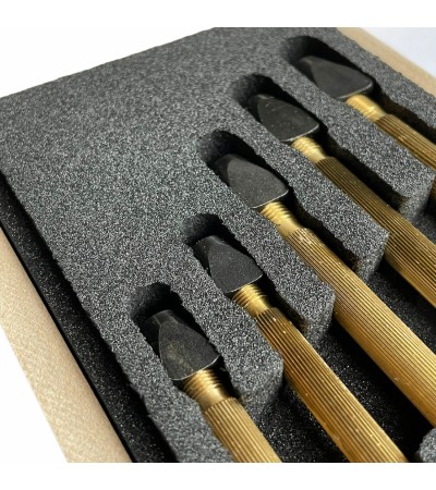 Boley assortment of 5 pin vices with square adjustment