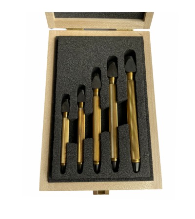 Boley assortment of 5 pin vices with square adjustment