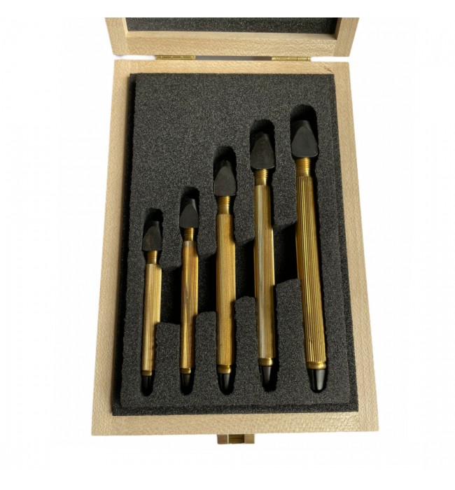 Boley assortment of 5 pin vices with square adjustment