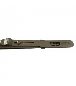 Boley diamond stainless steel tweezers with core, groove and locking system for gemstones