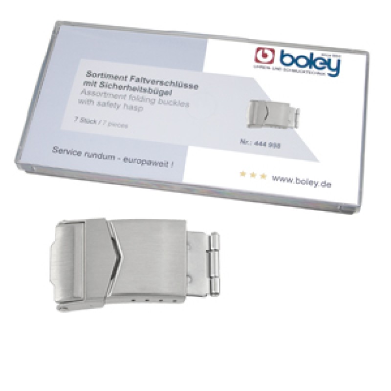 Boley Folding Buckle Set 444998 Safety Clasps Stainless Steel 14–22mm 8 pcs Boley Folding Buckle Set 444998 Safety Clasps Stainless Steel 14–22mm 8 pcs