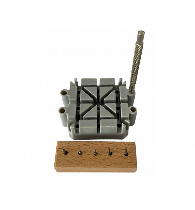 Boley pin driver set for watch bracelets and straps holder with 5 pins