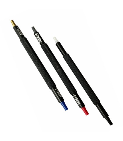 Boley set of 3 hand setting tool colored metal handle and PVC