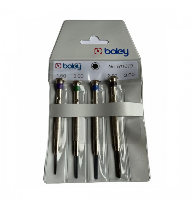 Boley set of 4 screwdrivers with hexagon socket screws