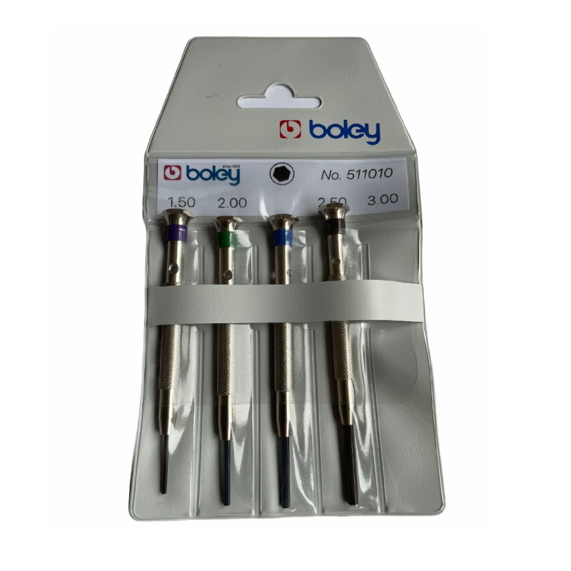 Комплект отвертки Boley с шестостенни накрайници - 4 броя Комплект отвертки Boley с шестостенни накрайници - 4 броя