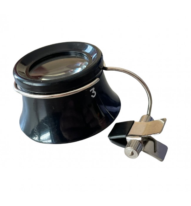 Boley watchmaker eyeglass loupe with clamp x3.3