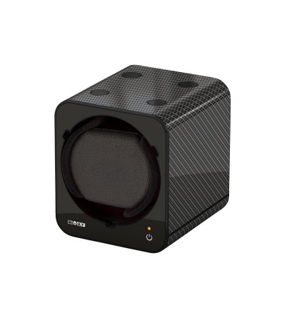 Boxy Fancy Brick carbon watch winder box for one watch combinable with adapter