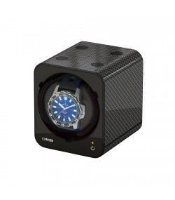 Boxy Fancy Brick carbon watch winder box for one watch combinable with adapter