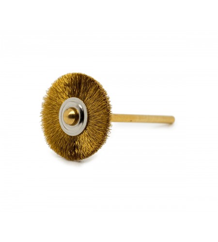 Brass wire brush HP shaft Ø 22 mm,  ...