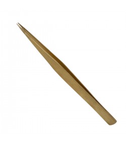 Buzzufy B10 brass long watchmaker tweezer, non-magnetic, 140 mm