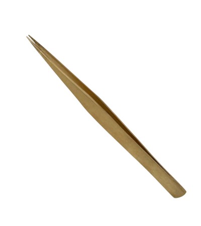 Buzzufy B10 brass long watchmaker tweezer, non-magnetic, 140 mm