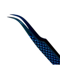 Синя извита пинцета Buzzufy C13, немагнитна, 125 мм