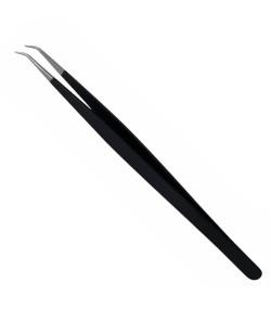 Buzzufy C14 coated curved tweezer, non-magnetic for jewellers and watchmakers, 145mm