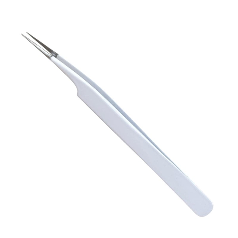 Buzzufy C17 white coated tweezer for watch parts, non-magnetic, 120mm Buzzufy C17 white coated tweezer for watch parts, non-magnetic, 120mm