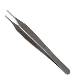 Buzzufy D11 serrated tip tweezers for diamonds, stones, beads, cord, 120mm